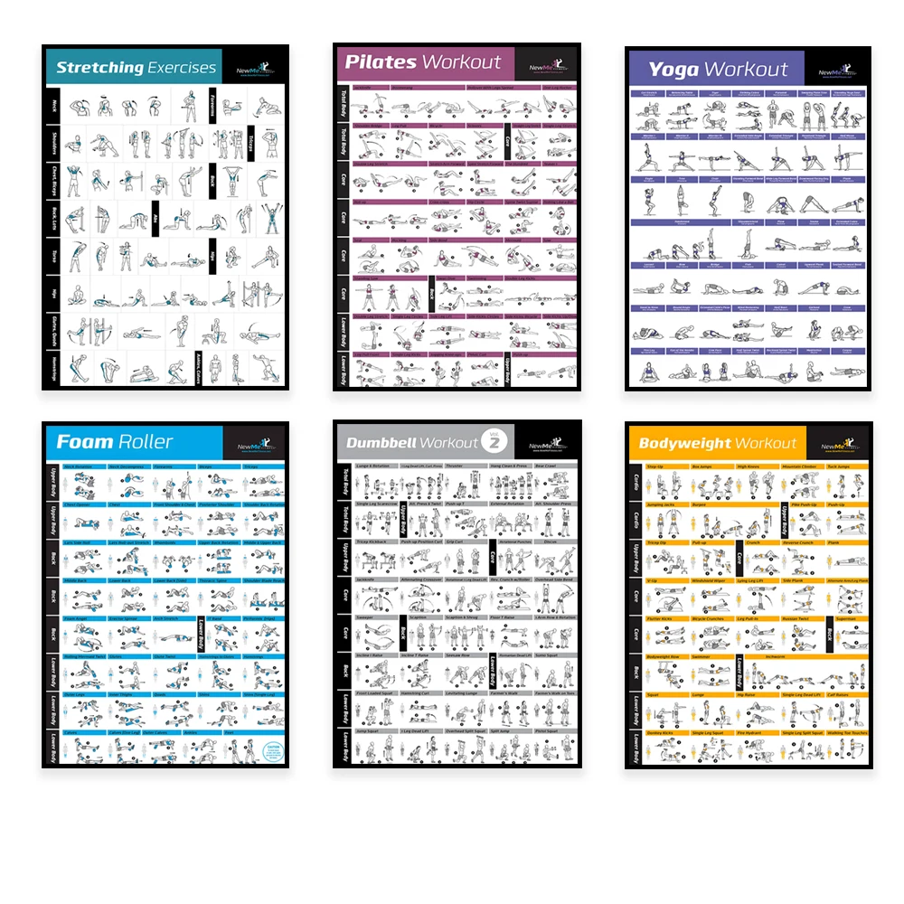 Home Gym Designs - Körpertraining Übungsdiagramm Workout Home Gym Fitness