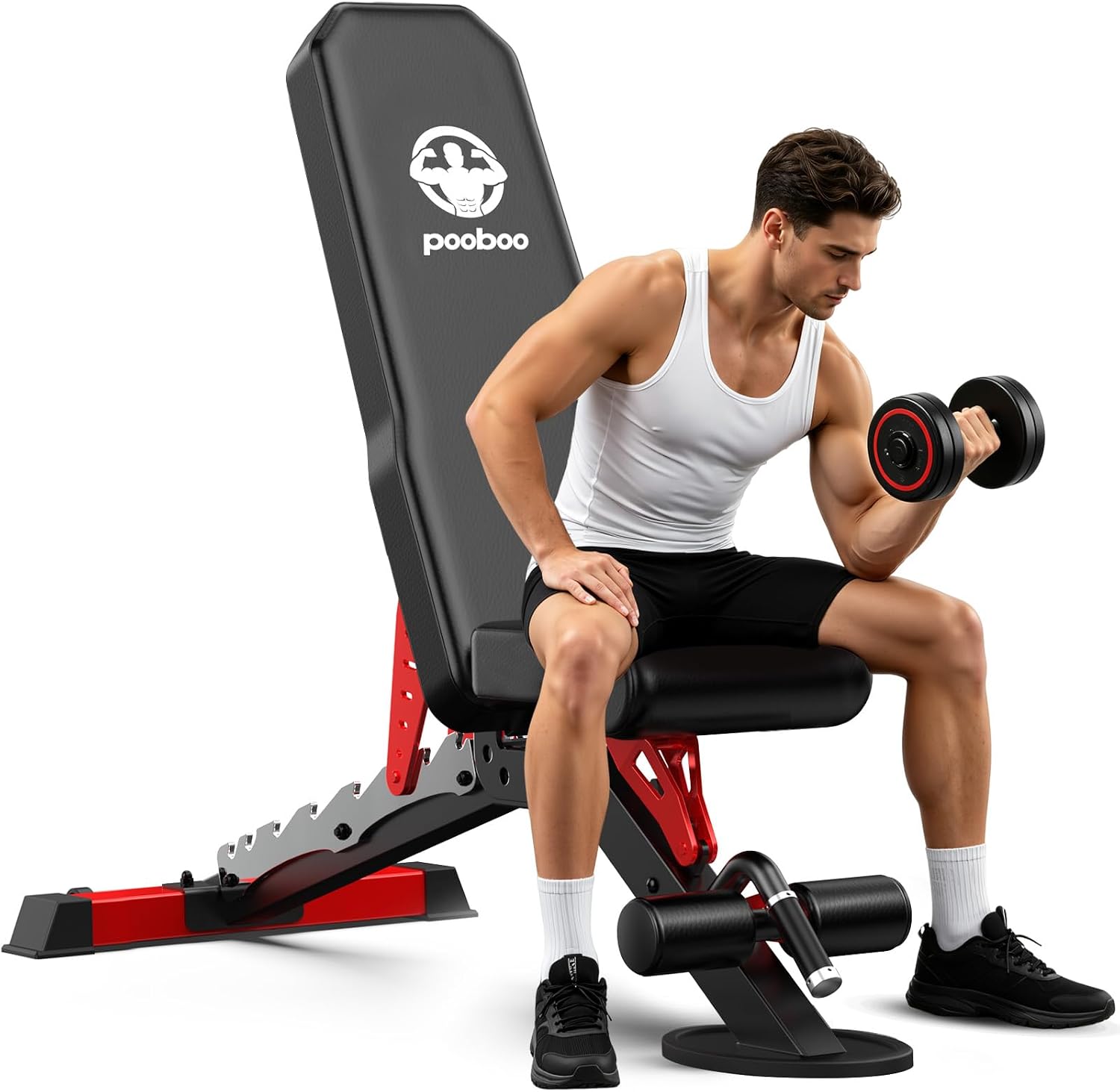 Home Gym Weight - Verstellbare Hantelbank, 1500 LBS FID-Bank, Hochleistungsstahlrahmen,