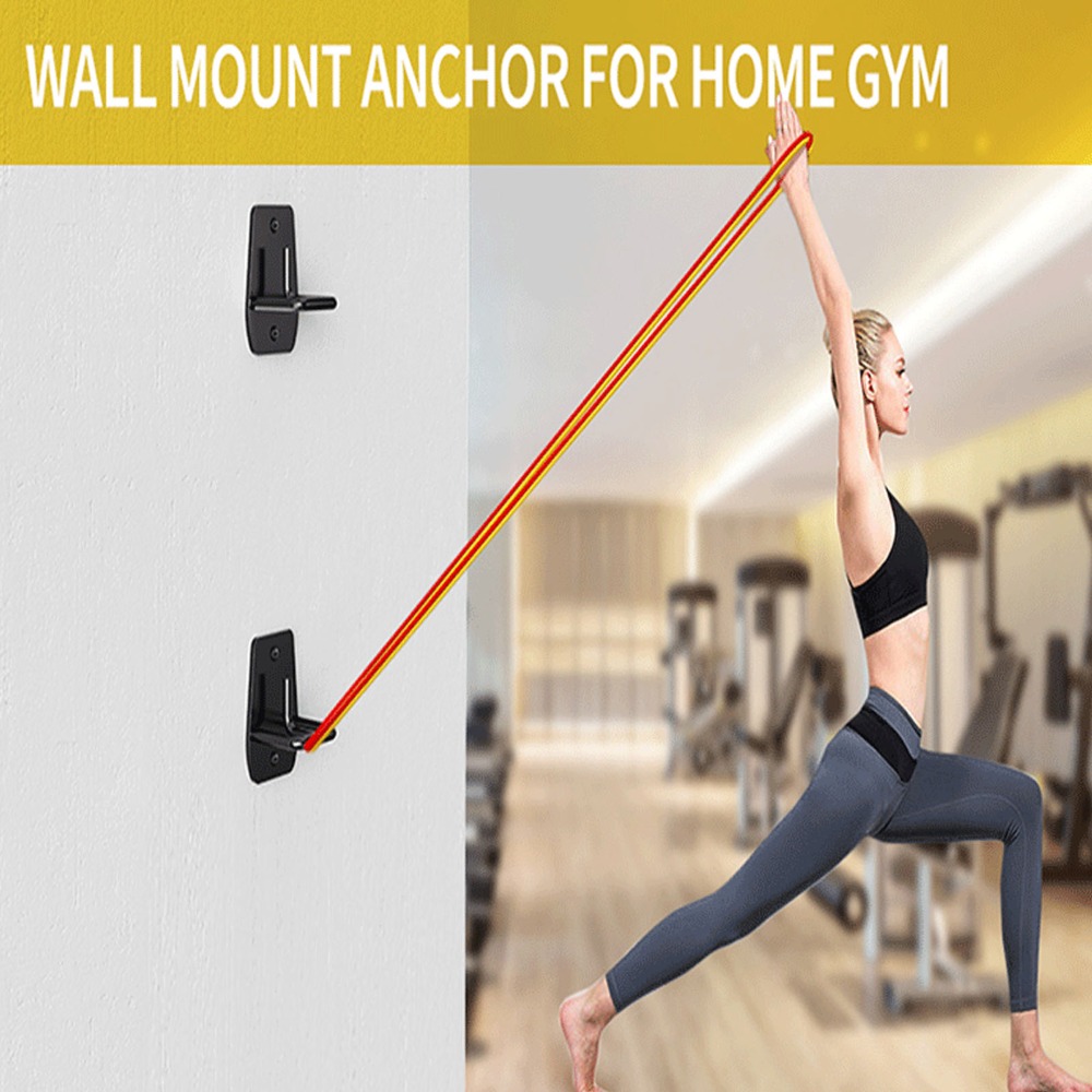 Home Gym Exercise - 3 Stück Schwarze Fitnessband-Wandhalterung aus Kohlenstoffstahl