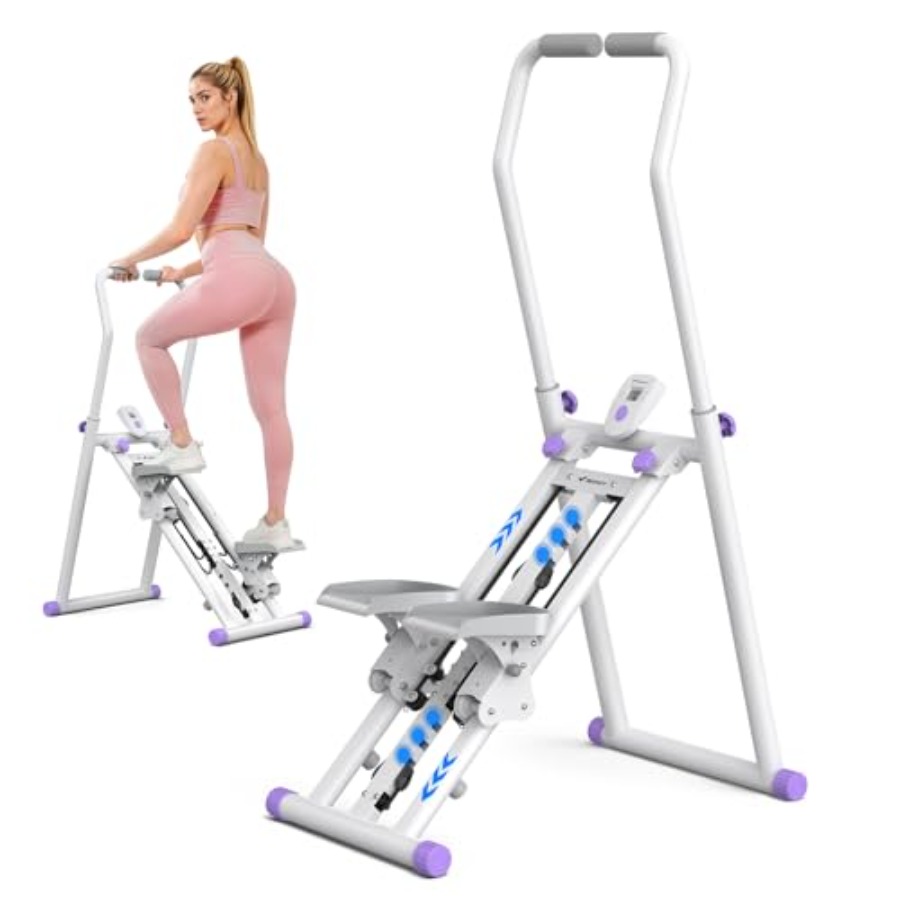 Home Gym Designs - Heimtrainer-Stairstepper: Stahlrahmen, schwarz, kompaktes, faltbares Design