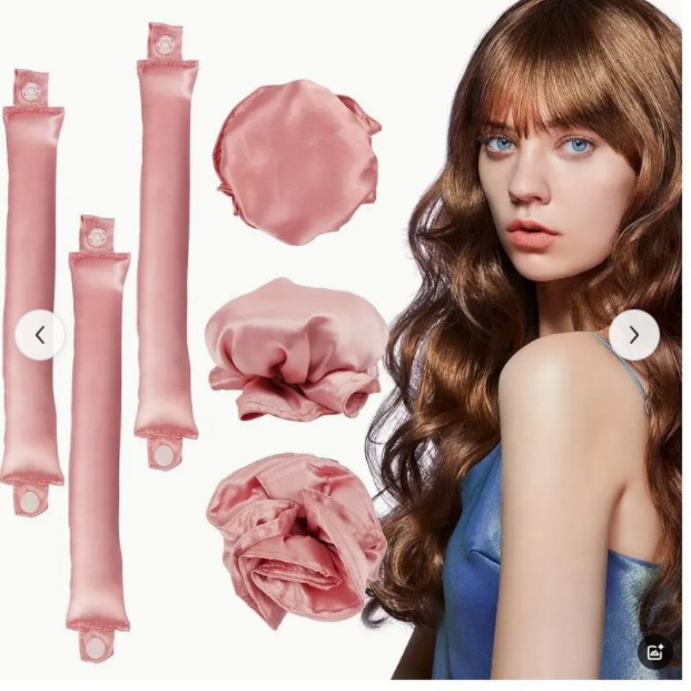Preacher Curl Pad - 2/4/6 Stück Satin Heatless Curling Set
