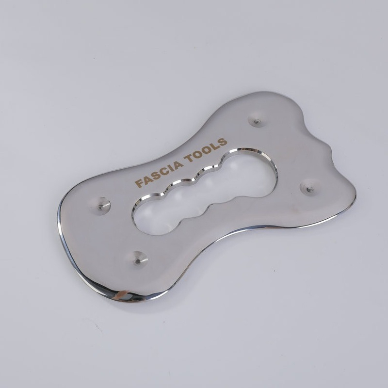 Home Gym Designs - Lochdesign-Edelstahl-Gua-Sha-Brett, Weichgewebe-Schaber, Ganzkörper-Muskelentspannung, Pilates, Heimfitness, Sport,