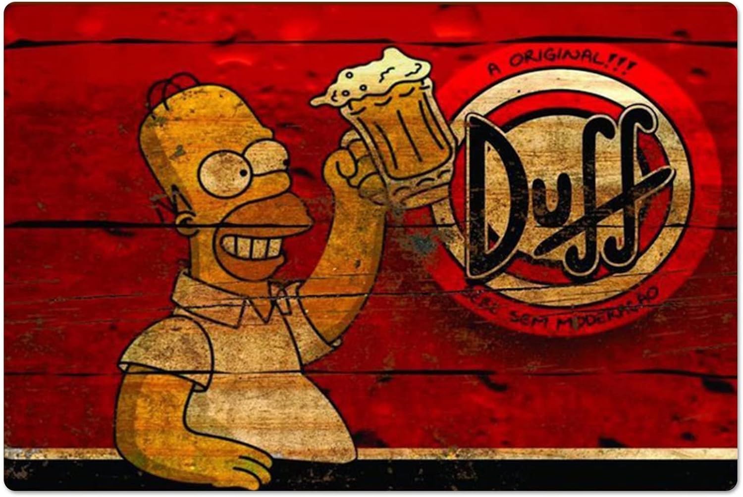 Home Gym Designs - Retro Metallposter Homer Duff Bier Metallschilder