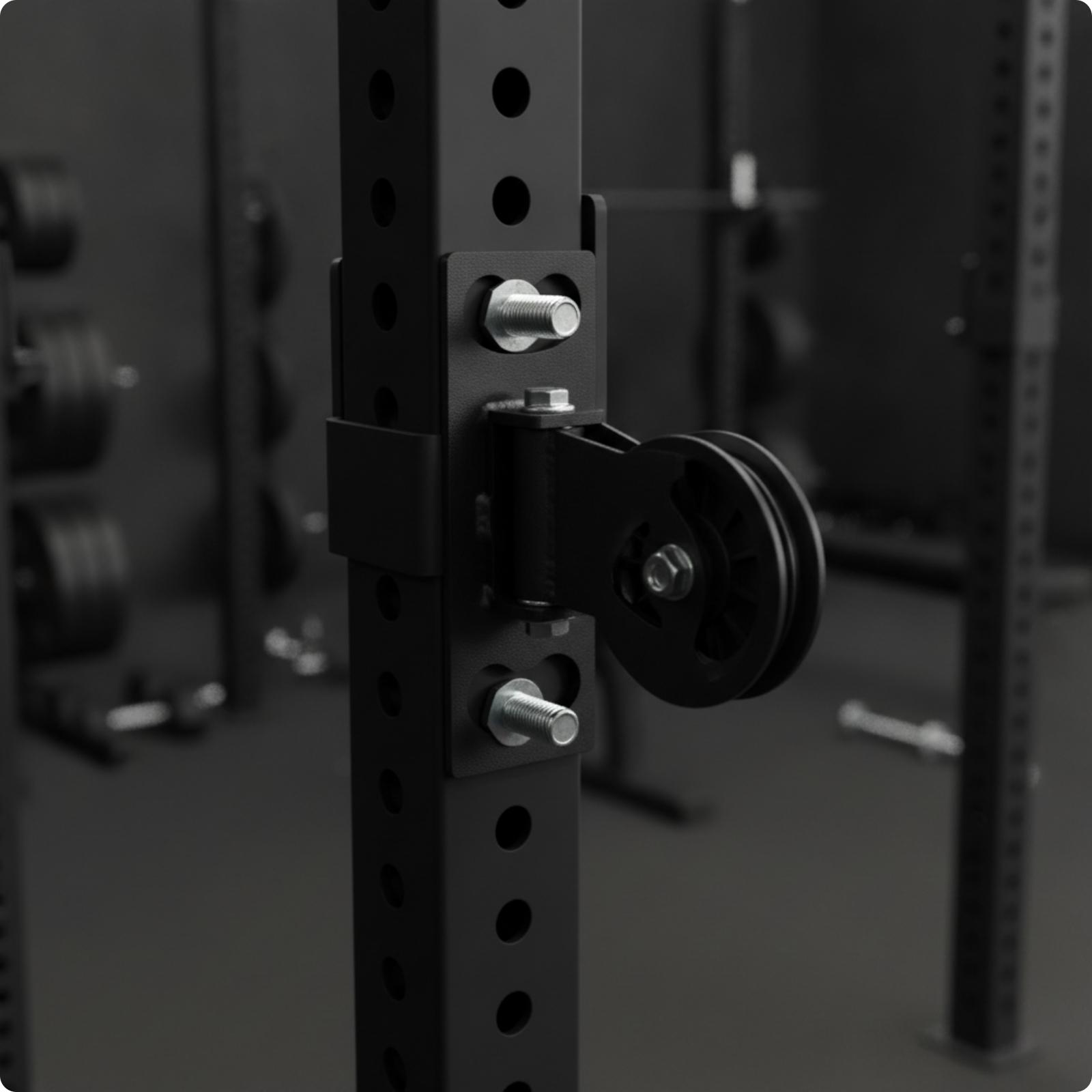 Home Gym Rack With Cables - Stahlkabel-Rollenhalterung für Trainingsgestell Heimfitness Hoch-Niedrig-Rollen-Aufsatz