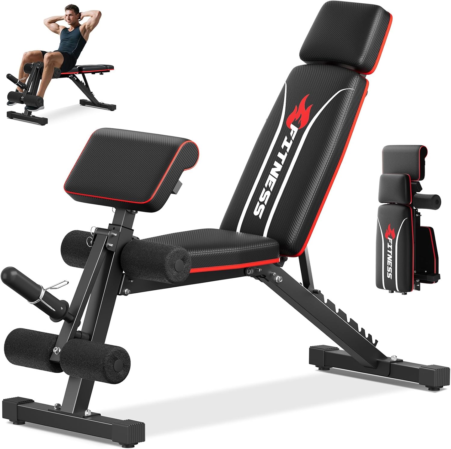Home Gym Weight - Heimtrainer Klappbare Hantelbank, Legierungsmaterial, Silberfarben, 900