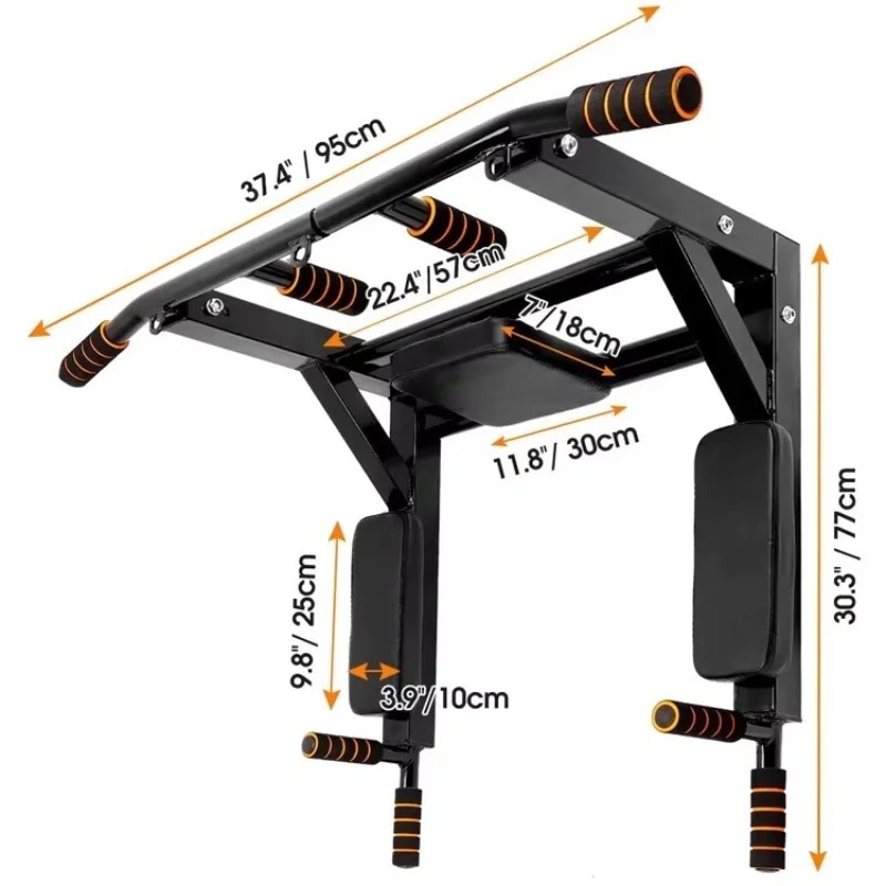 Home Gym Multifunctional - Wandmontierte Klimmzugstange für den Innenbereich, multifunktionales
