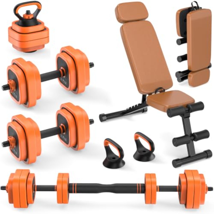 Home Gym Designs - Heimfitnessgerät: Stahlhanteln in Schwarz mit ergonomischem