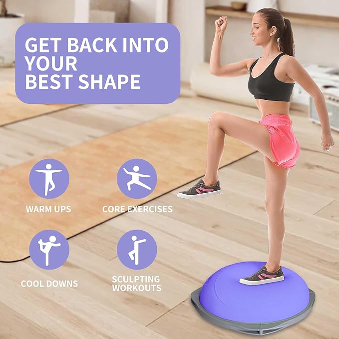 70cm Bosu-Balanceball, rutschf – Home Gym Yoga Bewertung und Preis