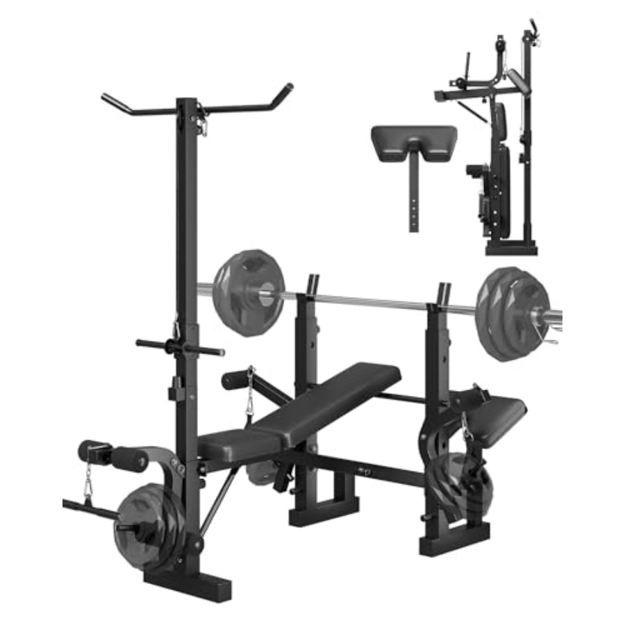 Heimfitness 8-in-1 Klappbare H – Home Gym Lat Pulldown Bewertung und Preis