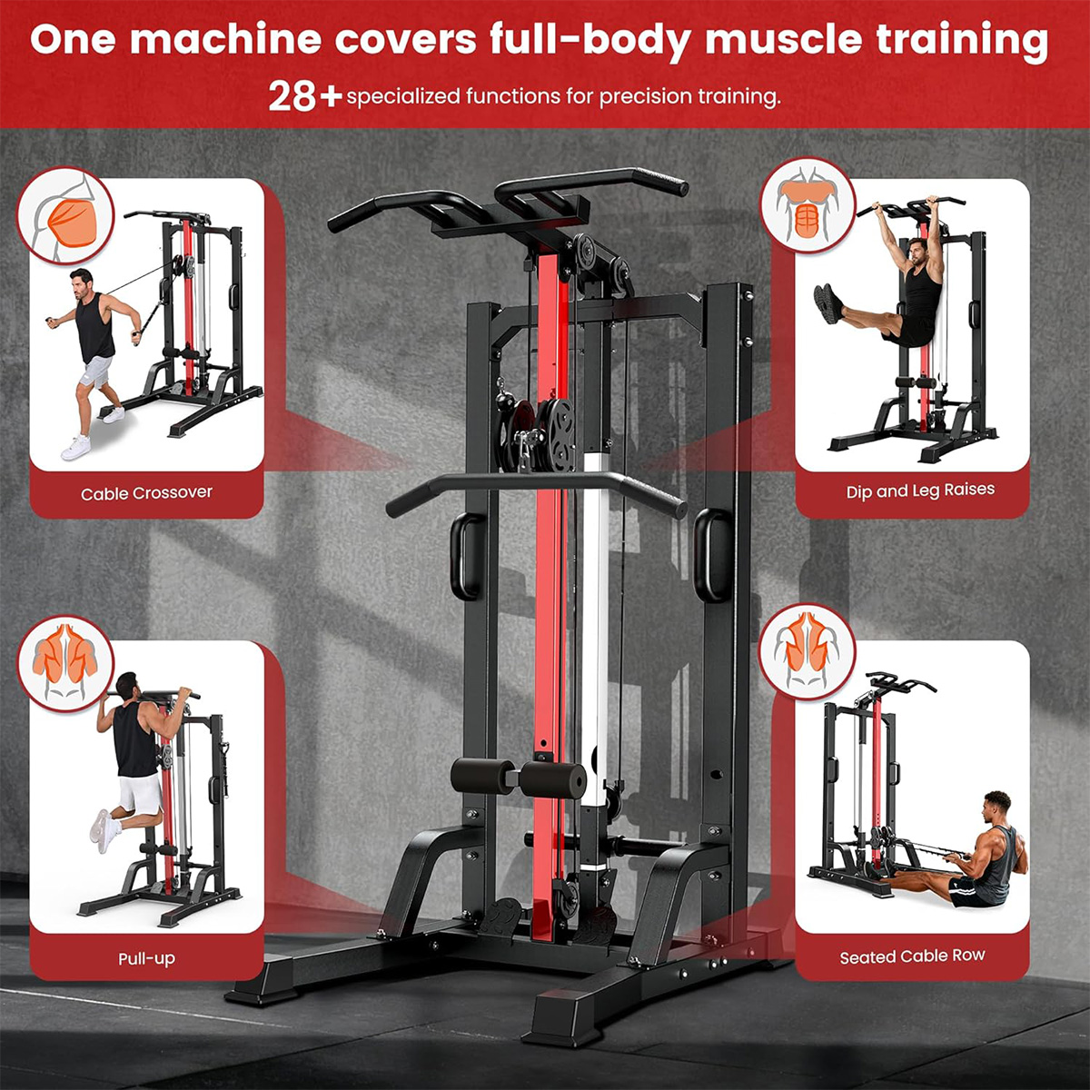 Pooboo Heimfitnessgerät - Hoch – Home Gym Lat Pulldown Bewertung und Preis