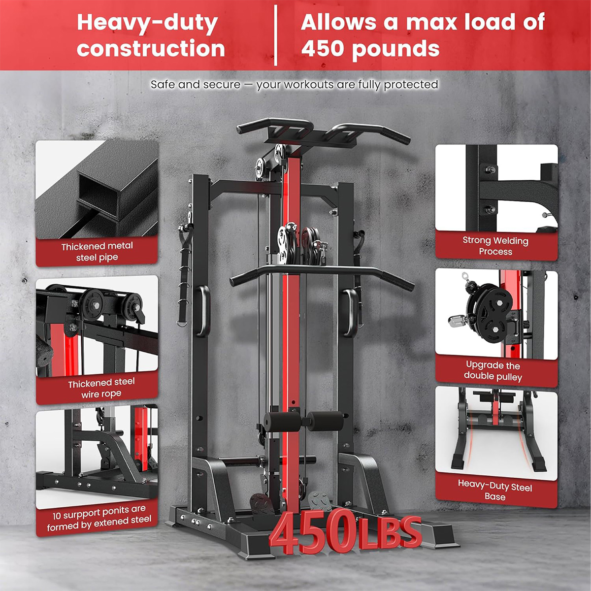 Pooboo Heimfitnessgerät - Hoch – Home Gym Lat Pulldown Bewertung und Preis
