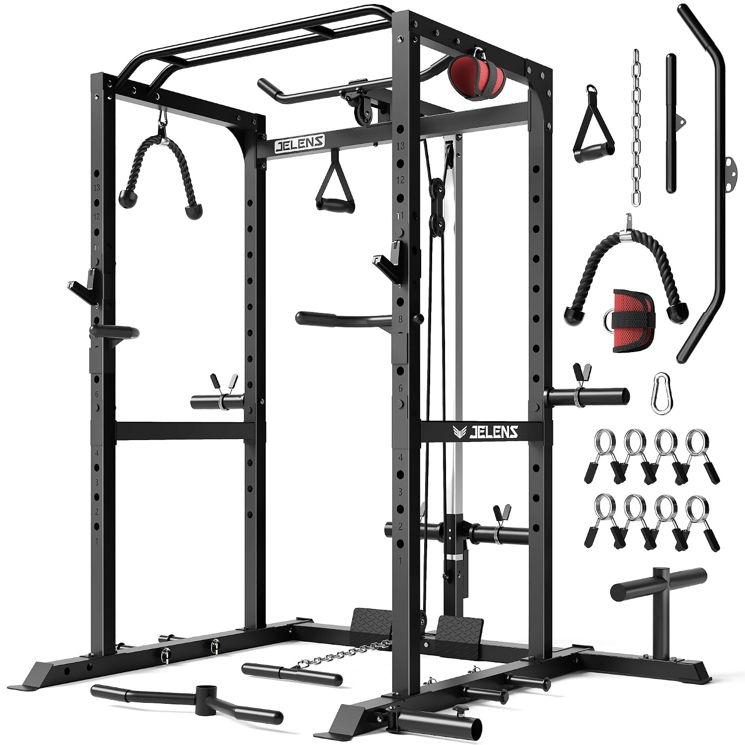 Multifunktions-Power-Rack mit  – Home Gym Rack With Cables Bewertung und Preis