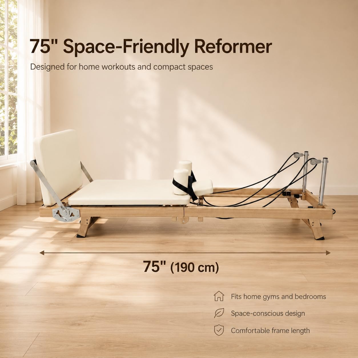 75 Zoll faltbare Pilates-Refor – Home Gym Training Program Bewertung und Preis