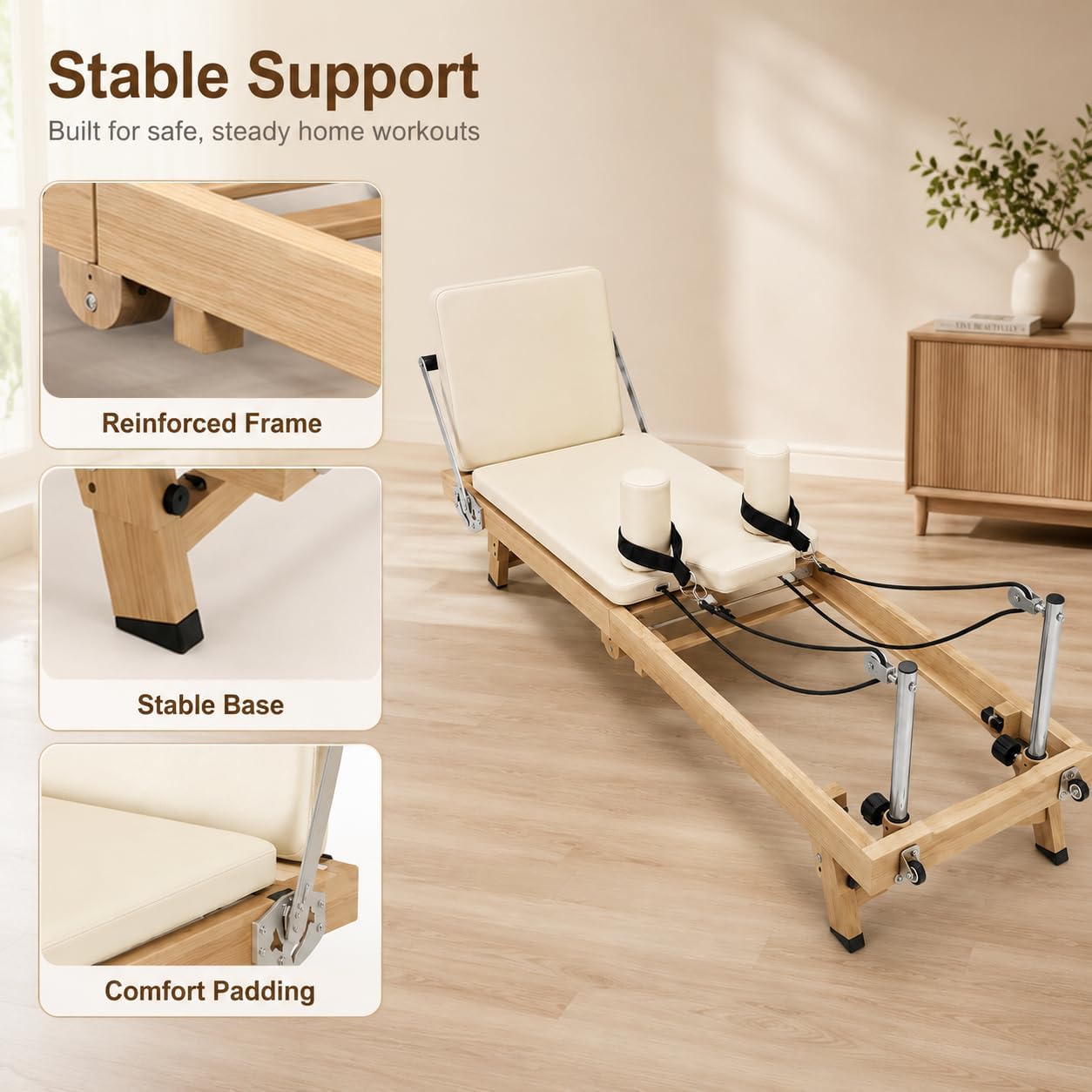 75 Zoll faltbare Pilates-Refor – Home Gym Training Program Bewertung und Preis