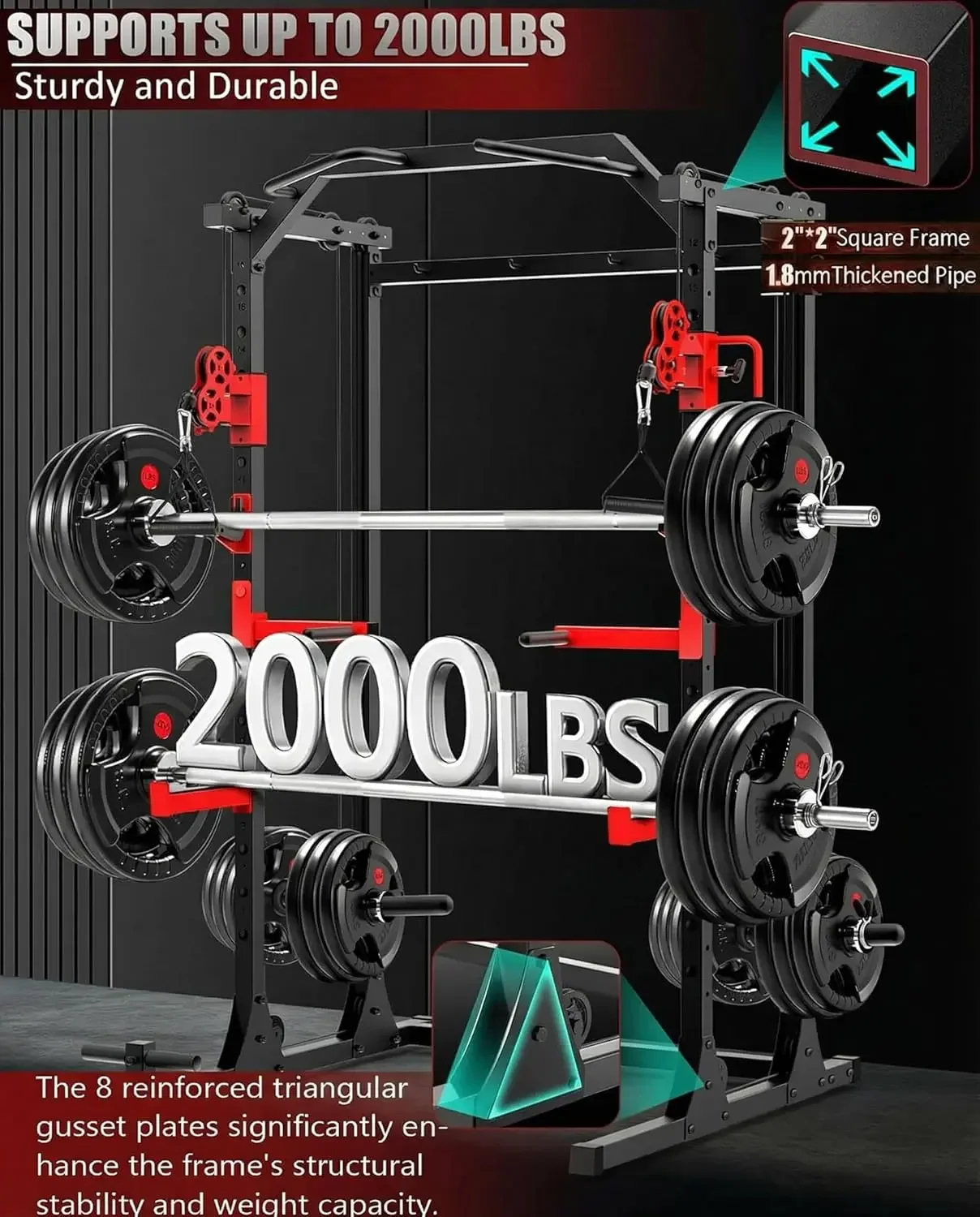 2.0 PRO Power Cage Home Gym –  – Home Gym Rack With Cables Bewertung und Preis