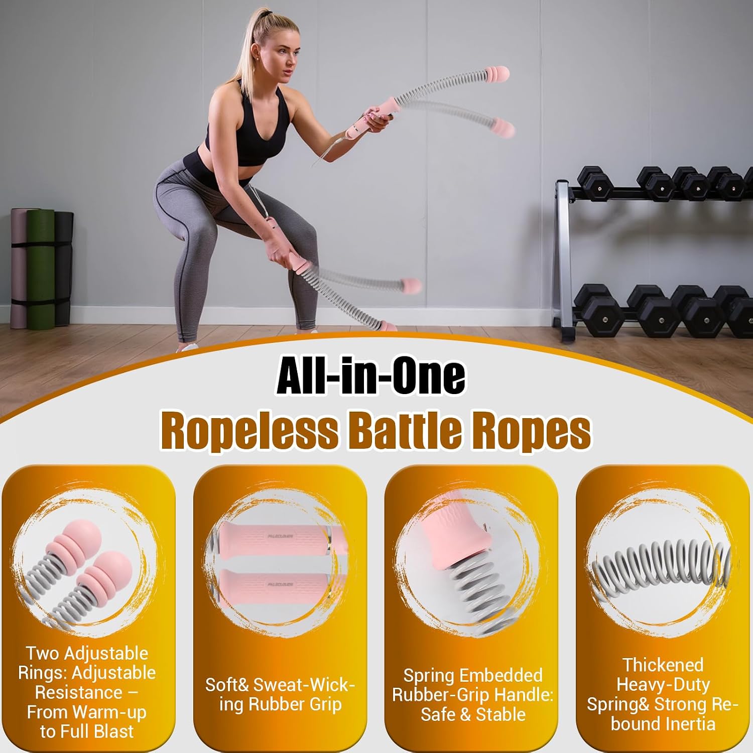Tragbare Seillose Battle Ropes – Home Gym Weight Bewertung und Preis