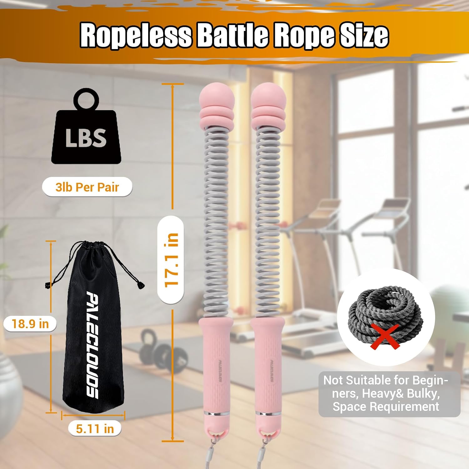 Tragbare Seillose Battle Ropes – Home Gym Weight Bewertung und Preis