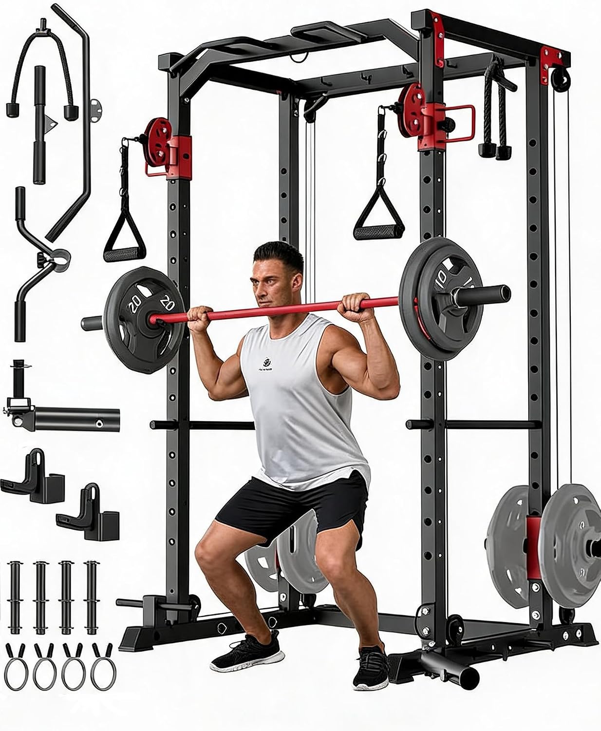 Multifunktionales Power Rack f – Home Gym Rack With Cables Bewertung und Preis