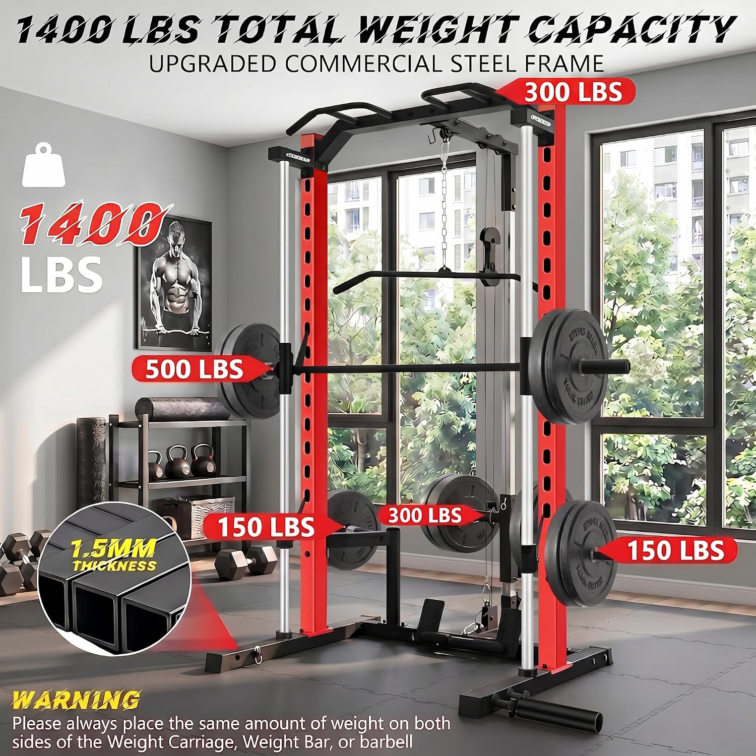 All-in-One Smith Machine Power – Home Gym Lat Pulldown Bewertung und Preis