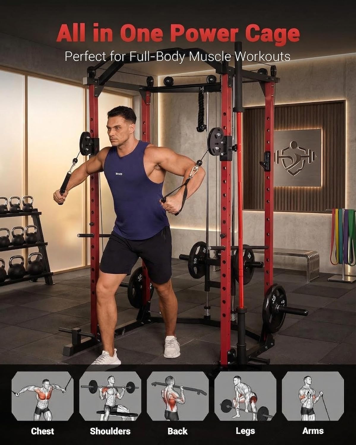 Power Cage, Multifunktionale K – Home Gym Rack With Cables Bewertung und Preis