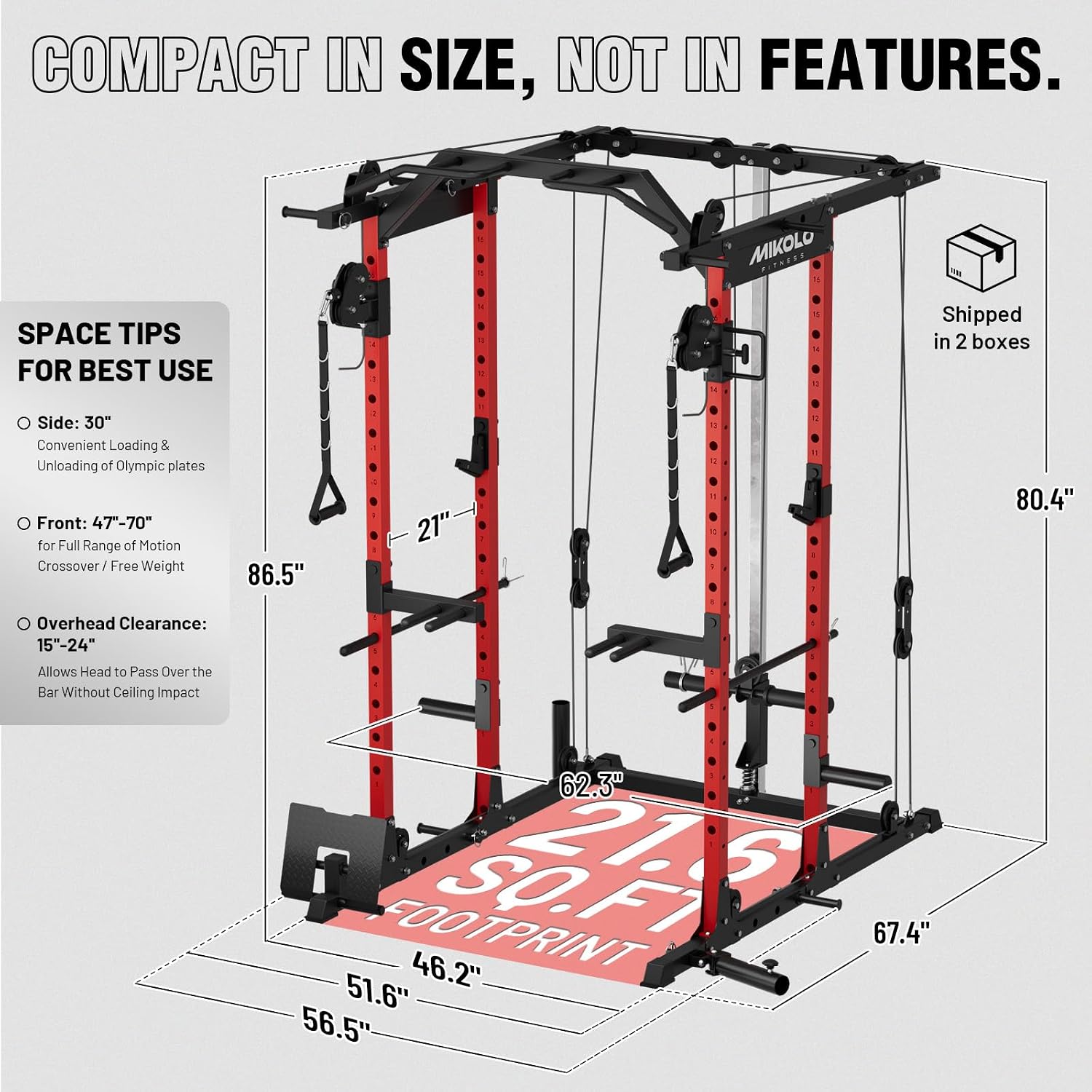 Power Cage mit Kabelzug- und L – Home Gym Lat Pulldown Bewertung und Preis